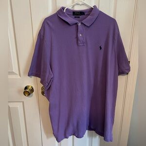Polo Ralph Lauren Mens XXL Purple Classic Fit Cotton Short Sleeve Polo Shirt‎